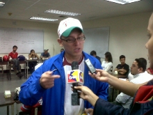 Orlando Guzman, Coordinador de la Juventud y los Estudiantes del Estado Bolivar